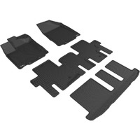3D MAXpider Custom Fit Kagu Floor Mat (Black) Compatible with Infiniti QX60 2014-2020 / JX 2013 - Full Set
