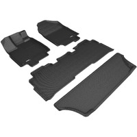 3D MAXpider Custom Fit Kagu Floor Mat (Black) Compatible with Honda Odyssey 2018-2025 - Full Set