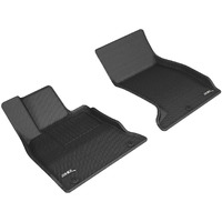3D MAXpider Custom Fit KAGU Floor Mat (BLACK) Compatible with KIA STINGER AWD 2018-2023 - Front Row