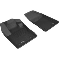 3D MAXpider Custom Fit KAGU Floor Mat (BLACK) Compatible with JEEP COMPASS 2017-2023 - Front Row