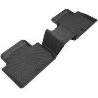 3D MAXpider Custom Fit KAGU Floor Mat (BLACK) Compatible with KIA STINGER 2018-2023 - Second Row