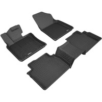 3D MAXpider Custom Fit Kagu Floor Mat (Black) Compatible with Toyota Camry 2018-2024 - Full Set