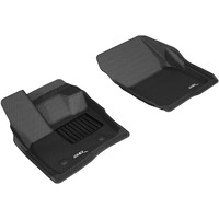 3D MAXpider Custom Fit Kagu Floor Mat (Black) Compatible with Ford Fusion / Lincoln MKZ 2017-2020 - Front Row