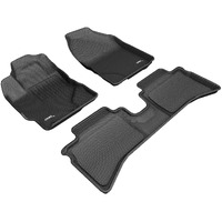 3D MAXpider All-Weather Floor Mats for Toyota Prius C 2016-2019 Custom Fit Car Floor Liners, Kagu Series (1st & 2nd Row, Black)