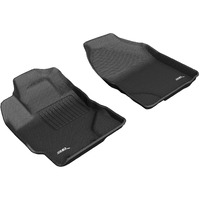 3D MAXpider Custom Fit Kagu Floor Mat (Black) Compatible with Toyota Prius C 2016-2019 - Front Row
