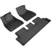3D MAXpider Custom Fit KAGU Floor Mat (BLACK) for 2018-2019 TESLA MODEL 3 - 1ST ROW 2ND ROW