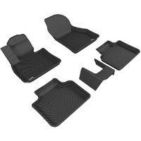 3D MAXpider Custom Fit Kagu Floor Mat (Black) Compatible with BMW X1 2016-2022 / X2 2018-2023 - Full Set