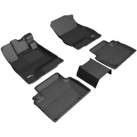 3D MAXpider Custom Fit Kagu Floor Mat (Black) Compatible with Honda Clarity Plug-In Hybrid 2018-2021 - Full Set