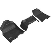 3D MAXpider Custom Fit Kagu Floor Mat (Black) Compatible for Dodge RAM 1500 Crew/Quad 2019-2023 - Front Row