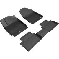 3D MAXpider Custom Fit KAGU Floor Mat (BLACK) Compatible with HYUNDAI VELOSTER 2019-2023 - Full Set