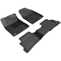 3D MAXpider Custom Fit KAGU Floor Mat (BLACK) Compatible with HYUNDAI KONA ELECTRIC 2019-2023 - Full Set
