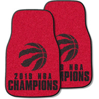 NBA Toronto Raptors 2019 NBA Finals Champions 2 Piece Carpet Car Mat Set 27"x17"