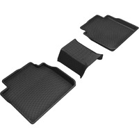 3D MAXpider Custom Fit Kagu Floor Mat (Black) Compatible with Toyota Avalon Gasoline 2019-2022 / Lexus Es Gasoline 2019-2025 - R2(3Pcs)