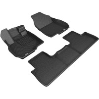 3D MAXpider Custom Fit Kagu Floor Mat (Black) Compatible with Acura RDX 2019-2024 - Full Set
