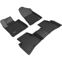 3D MAXpider All-Weather Floor Mats for Hyundai Tucson 2019- 2021 Custom Fit Car Floor Mats Liners, Kagu (1st & 2nd Row, Black)