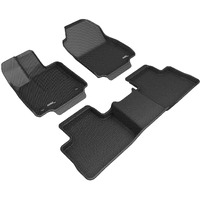 3D MAXpider Custom Fit Kagu Floor Mat (Black) Compatible with Toyota RAV4 Gasoline 2019-2024 - Full Set