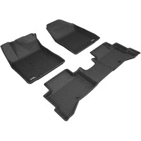 3D MAXpider All-Weather Floor Mats for Kia NIRO 2017-2019 Custom Fit Car Floor Liners, Kagu Series (1st & 2nd Row, Black)