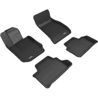 3D MAXpider All-Weather Floor Mats for BMW 3 Series (G20) S Drive 2019-2022 Custom Fit Car Floor Liners, Kagu Series (1st & 2nd Row, Black)