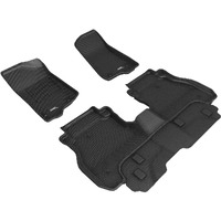 3D MAXpider Custom Fit Kagu Floor Mat (Black) Compatible with Jeep Gladiator Jt 2020-2025 - Full Set