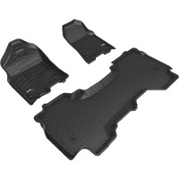 3D MAXpider Custom Fit KAGU Floor Mat (BLACK) Compatible with DODGE RAM 1500 QUAD CAB 2019-2023 - Full Set