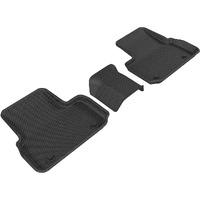 3D MAXpider Second Row for 2015-2019 Land Rover Discovery Sport Black KAGU Custom Fit All-Weather Series Floor Mats