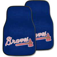 MLB - Atlanta Braves Carpet Car Mat Set - 2 Pieces