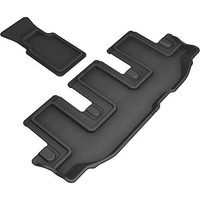 3D MAXpider Third Row Custom Fit All-Weather Floor Mats for 2019-2021 7-Seat Subaru Ascent - Kagu Rubber (Black)