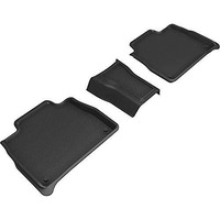 3D MAXpider Second Row Custom Fit All-Weather Floor Mats for 2020-2021 Mercedes-Benz GLE-Class - Kagu Rubber (Black)