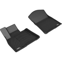 3D MAXpider Front Row Custom Fit All-Weather Floor Mats for 2021 Genesis GV80 - Kagu Rubber (Black)