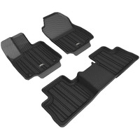 3D MAXpider Custom Fit All-Weather Floor Mat for 2019-2021 Toyota RAV4 Black ELITECT Series