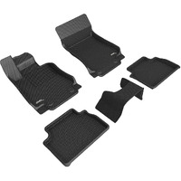 3D MAXpider Custom Fit Kagu Floor Mat (Black) for 2017-2021 ALFA Romeo Giulia/Giulia QUADRIFOGLIO - 1ST Row 2ND Row