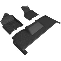 3D MAXpider Custom Fit Kagu Floor Mat (Black) Compatible with Dodge Ram 2500 Mega Cab 2019-2024 - Full Set