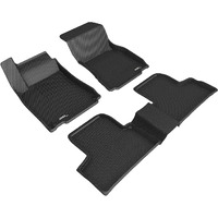 3D MAXpider All-Weather Floor Mats for 2020-2022 Mercedes-Benz GLB-Class 5-Seater Custom Fit Car Floor Liners, Kagu Series (1st & 2nd Row, Black)