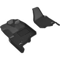 3D MAXpider Custom Fit Kagu Floor Mat (Black) for 2012-2016 Ford F-250 / F-350 / F-450 SUPERCAB/SUPERCREW - 1ST Row