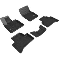 3D MAXpider Custom Fit Kagu Floor Mat (Black) for 2018-2021 ALFA Romeo Stelvio/Stelvio QUADRIFOGLIO - 1ST Row 2ND Row