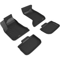 3D MAXpider Custom Fit Kagu Floor Mat (Black) Compatible with Dodge Charger AWD 2011-2023 / Chrysler 300 AWD 2011-2023 - R1 R2