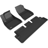 3D MAXpider Custom Fit Kagu Floor Mat (Black) Compatible with Tesla Model 3 2020-2023 - Full Set
