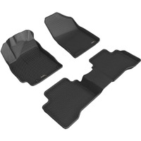 3D MAXpider Custom Fit Floor Liners for 2021-2022 Hyundai Elantra Hybrid - Complete Set, Kagu Series, Black