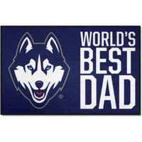 FANMATS 31207 University of Connecticut Starter Mat Accent Rug - 19in. x 30in. | Sports Fan Home Decor Rug and Tailgating Mat World's Best Dad Starter Mat