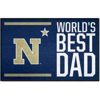 FANMATS 31209 U.S. Naval Academy Starter Mat Accent Rug - 19in. x 30in. | Sports Fan Home Decor Rug and Tailgating Mat World's Best Dad Starter Mat
