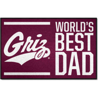 FANMATS 31214 University of Montana Starter Mat Accent Rug - 19in. x 30in. | Sports Fan Home Decor Rug and Tailgating Mat World's Best Dad Starter Mat