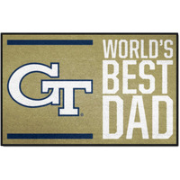 FANMATS 31224 NCAA - Georgia Tech Yellow Jackets Starter Mat Accent Rug - 19in. x 30in. | Sports Fan Home Decor Rug and Tailgating Mat World's Best Dad Starter Mat
