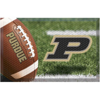 FANMATS 32858 Purdue Rubber Scraper Door Mat