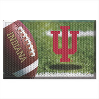 FANMATS 32870 Indiana Hooisers Rubber Scraper Door Mat