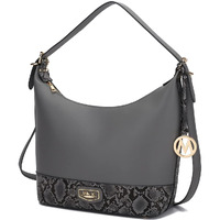 MKF Collection by Mia K. MKF-X710CRC Diana Shoulder Bag, Charcoal