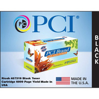 PCI Brand Compatible Toner Cartridge Replacement for Ricoh 407319 Black Toner Cartridge 6K Yield