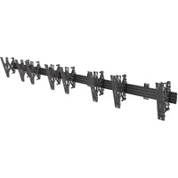 Kanto MBW41PT Digital Signage Menu Board Wall Mount System with Pop-Out and Tilting Arms for 40-Inch to 60-Inch TVs | Precision Leveling for Perfect TV Alignment | 4 TVs | Black