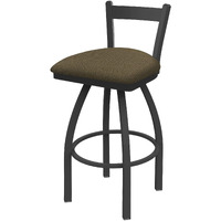 821 Catalina 25" Low Back Swivel Counter Stool with Pewter Finish and Graph Cork Seat