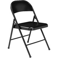 National Public Seating Commercialine Steel Folding Chair [Set of 4] Color: Black