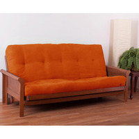 Blazing Needles Vitality 8" Microsuede Futon Mattress, Full, Tangerine Dream